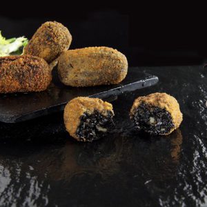 Croquetas de chipirón en su tinta